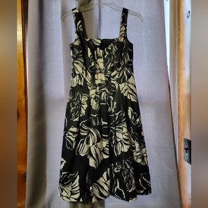 WHBM Black Floral Cocktail Dress